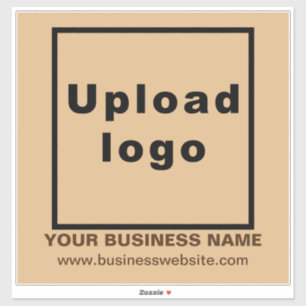 Business Website on Light Brown Large Square Vinyl