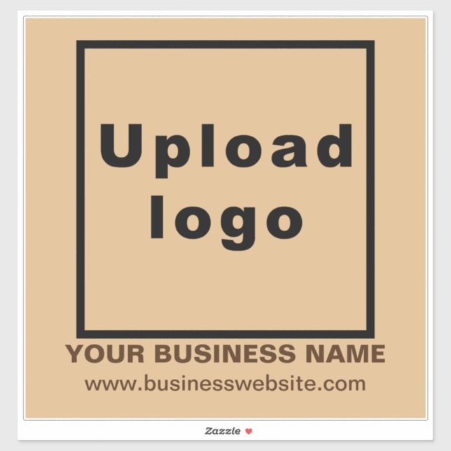 Business Website on Light Brown Large Square Vinyl (Sheet)