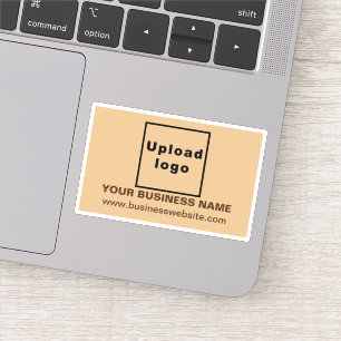 Business Website on Light Brown Rectangle Vinyl