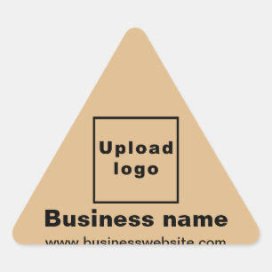 Business Website on Light Brown Triangle Sticker