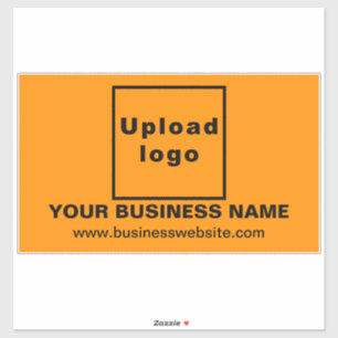 Business Website on Orange Large Rectangle Vinyl
