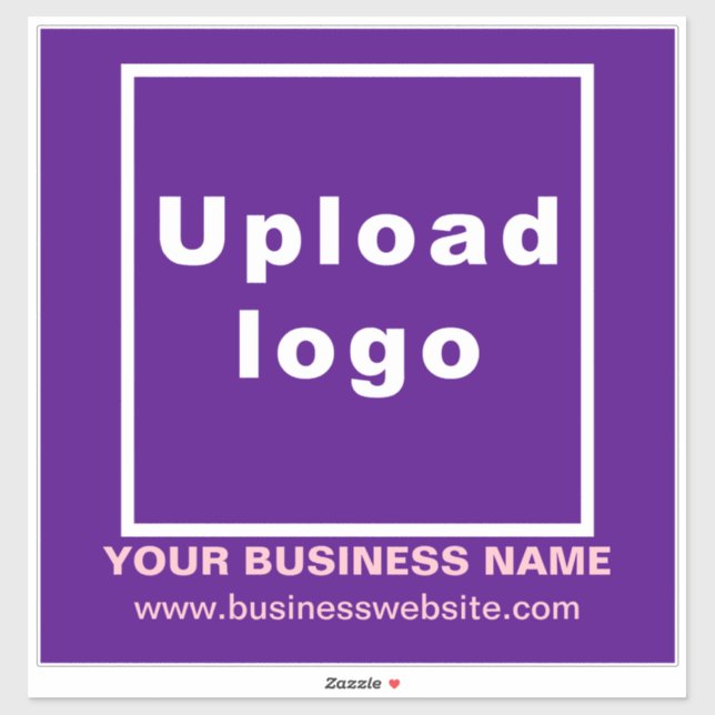 Business Website on Purple Large Square Vinyl (Sheet)