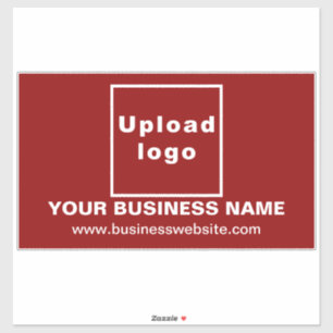 Business Website on Red Large Rectangle Vinyl