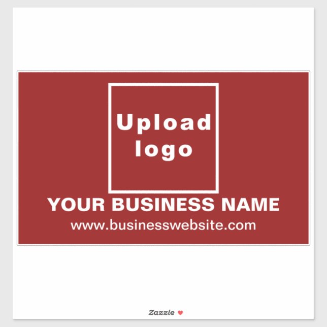 Business Website on Red Large Rectangle Vinyl (Sheet)