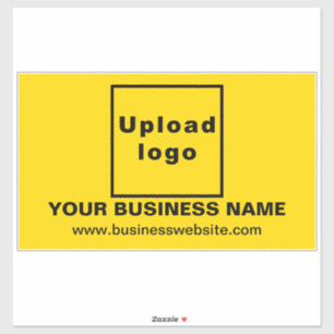 Business Website on Yellow Large Rectangle Vinyl