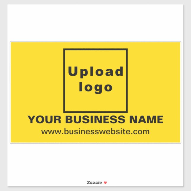 Business Website on Yellow Large Rectangle Vinyl (Sheet)