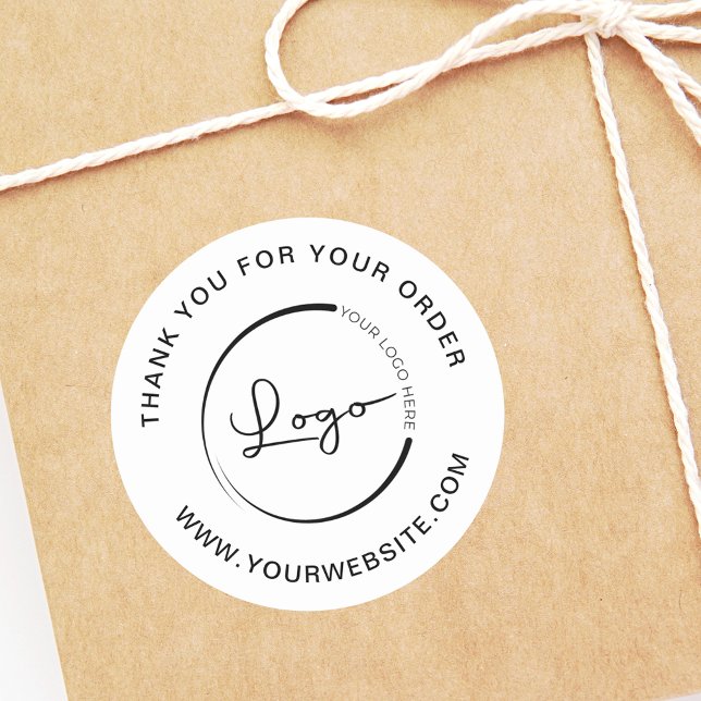 Business Website Template Thank you  Classic Round Sticker (Creator Uploaded)