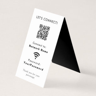 Business Website Wifi Connection Password QR Code Card