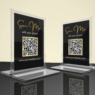 Business Wedding QR Code Table Card