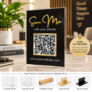 Business Wedding QR Code Table Card