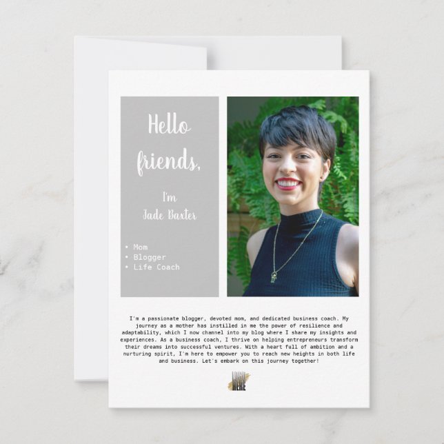 Business Welcome Email  List Promotional  Announcement (Front)