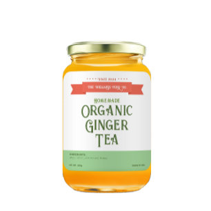 Business White Green Square Product Label