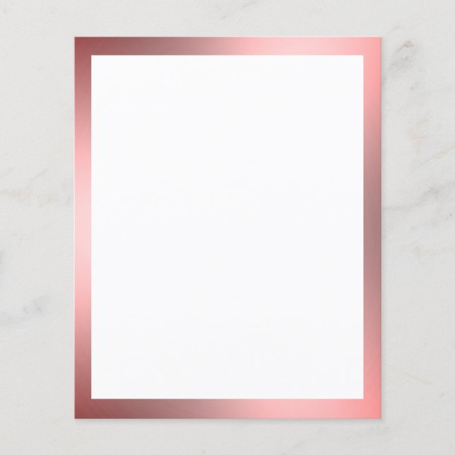 Business White with Pink Border Blank Flyer (Front)
