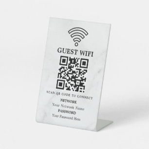 Business Wifi Network QR Code Personalised Pedestal Sign
