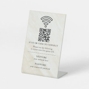 Business Wifi Network QR Code Personalised Pedestal Sign