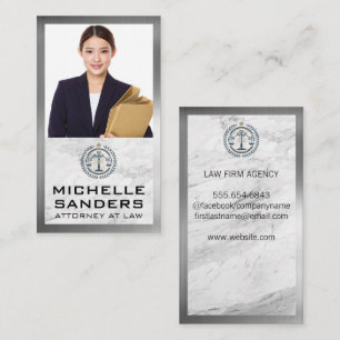 Business Woman   Law Logo Business Card
