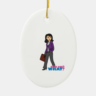 Business Woman - Medium Ceramic Tree Decoration