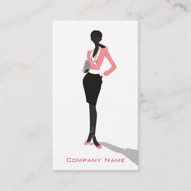 Business Woman Premium Paper Business Card (Front)
