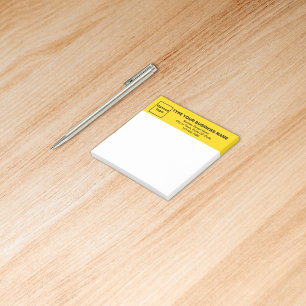 Business Yellow Heading White Square post it note