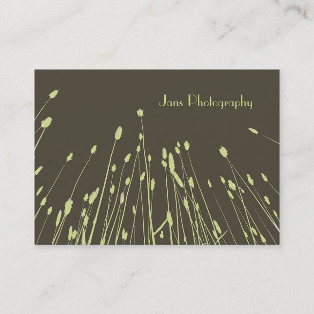 Businesscards template, wheat grass business card (Front)