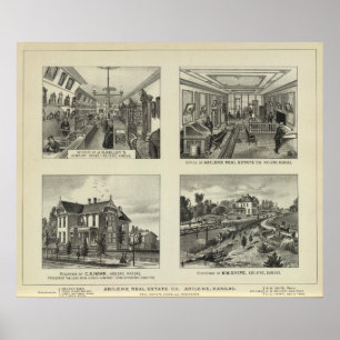 Businesses and Residences, Abilene, Kansas Poster
