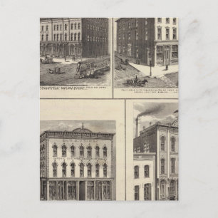 Businesses in East Des Moines and Des Moines, Iowa Postcard