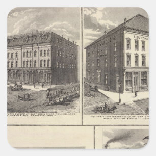Businesses in East Des Moines and Des Moines, Iowa Square Sticker