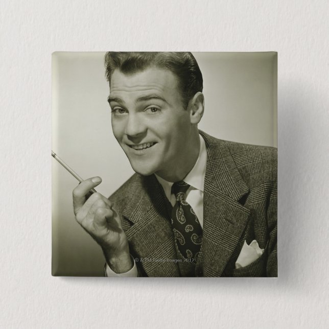 Businessman 15 Cm Square Badge (Front)