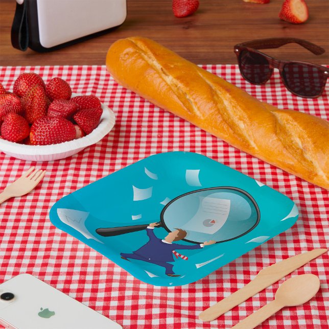 Businessman And Papers Paper Plate (Creator Uploaded)