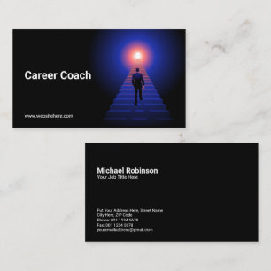 Businessman Climbing Stairs   Concept   Conceptual Business Card