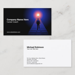 Businessman Climbing Stairs   Conceptual Business Card