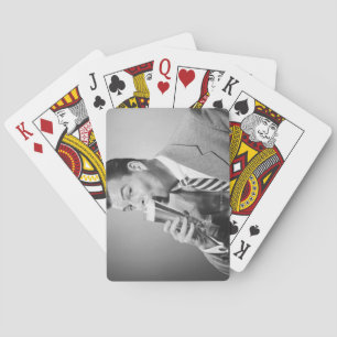 Businessman Drinking Beer Playing Cards