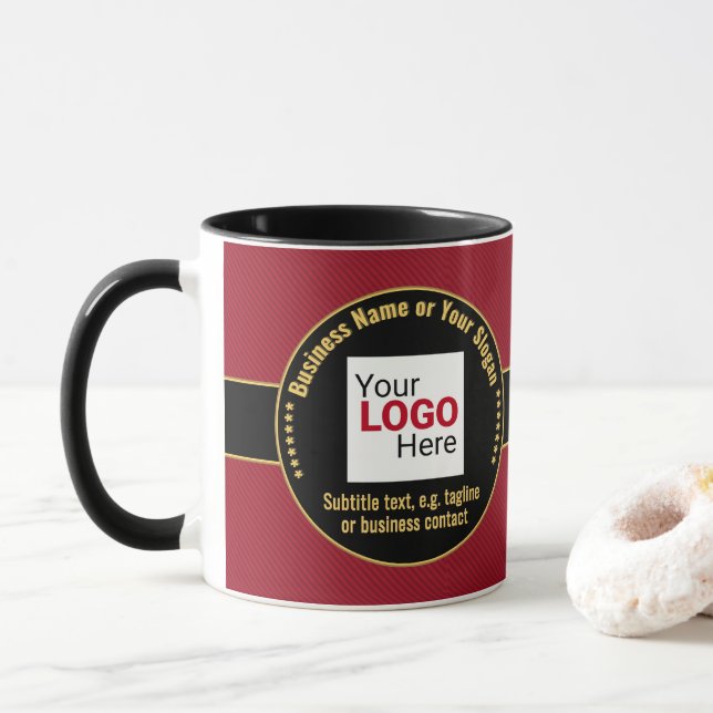 Businessman, Entrepreneur, Boss: Smart Red & Black Mug (With Donut)