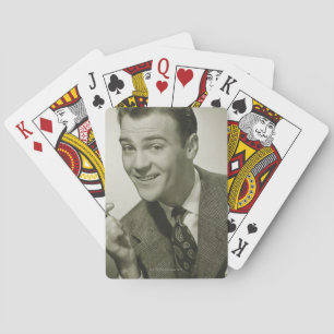 Businessman Playing Cards
