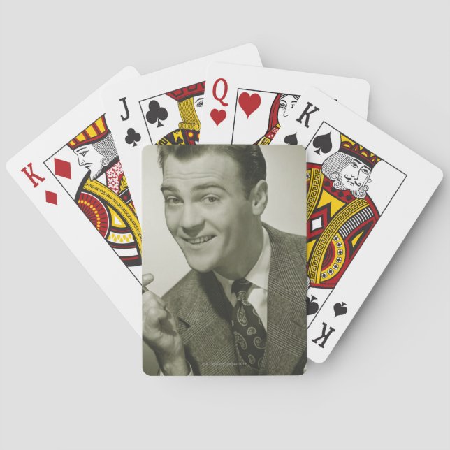 Businessman Playing Cards (Back)