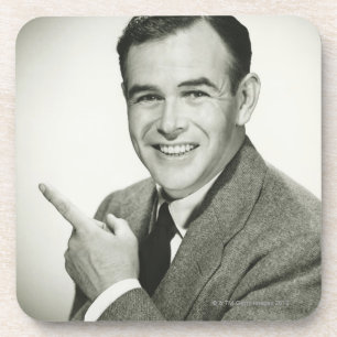Businessman Pointing Coaster