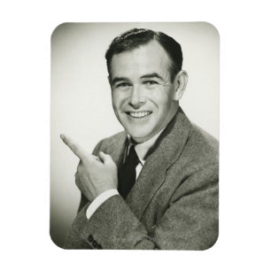 Businessman Pointing Magnet