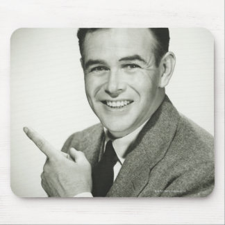 Businessman Pointing Mouse Mat