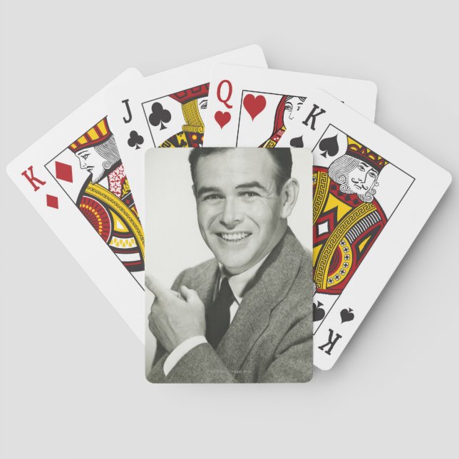 Businessman Pointing Playing Cards (Back)