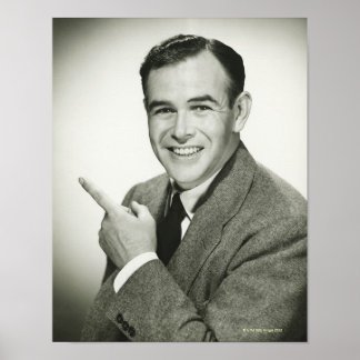 Businessman Pointing Poster