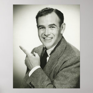 Businessman Pointing Poster
