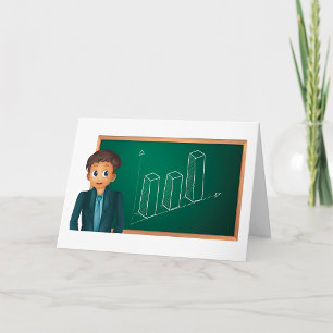Businessman Presenting Greeting Cards