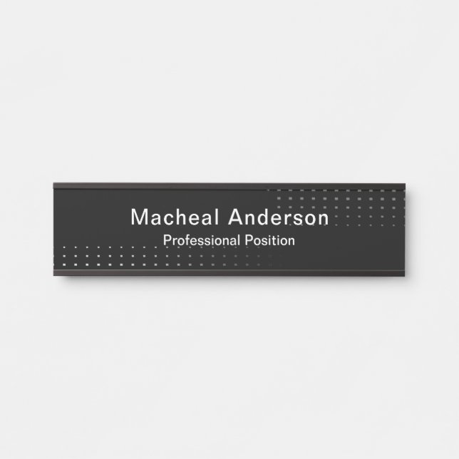 Businessman Professional Modern  Black  Door Sign (Front)