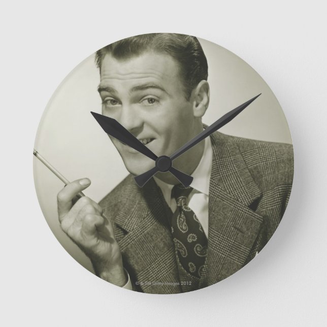 Businessman Round Clock (Front)
