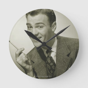 Businessman Round Clock