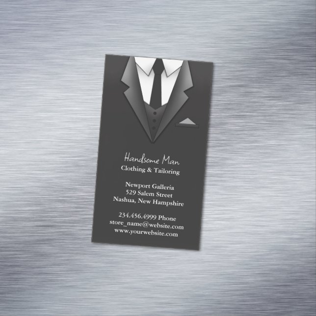 Businessman Suit Magnetic Business Card (In Situ)