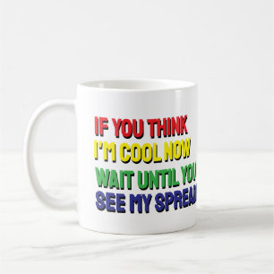 Businessperson funny spreadsheet saying coffee mug