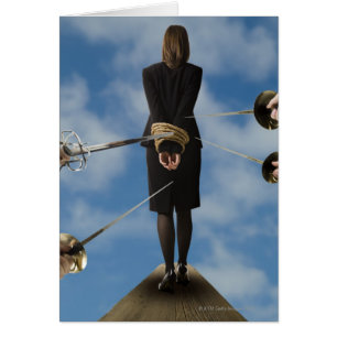 businessperson walking the plank