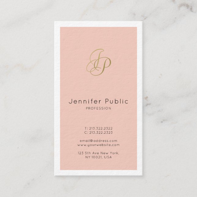 Businesswoman VIP Ceo Director Stylish Luxury Business Card (Front)