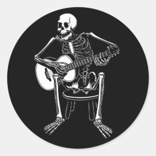 Busker Bones Classic Round Sticker